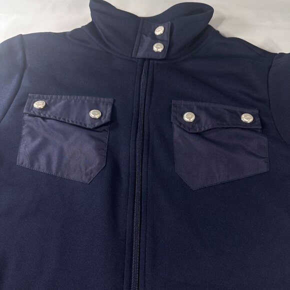 LRL Lauren Jacket Womens Active Ralph Lauren Full Zip Pockets Athletic Navy Blue - Picture 3 of 16